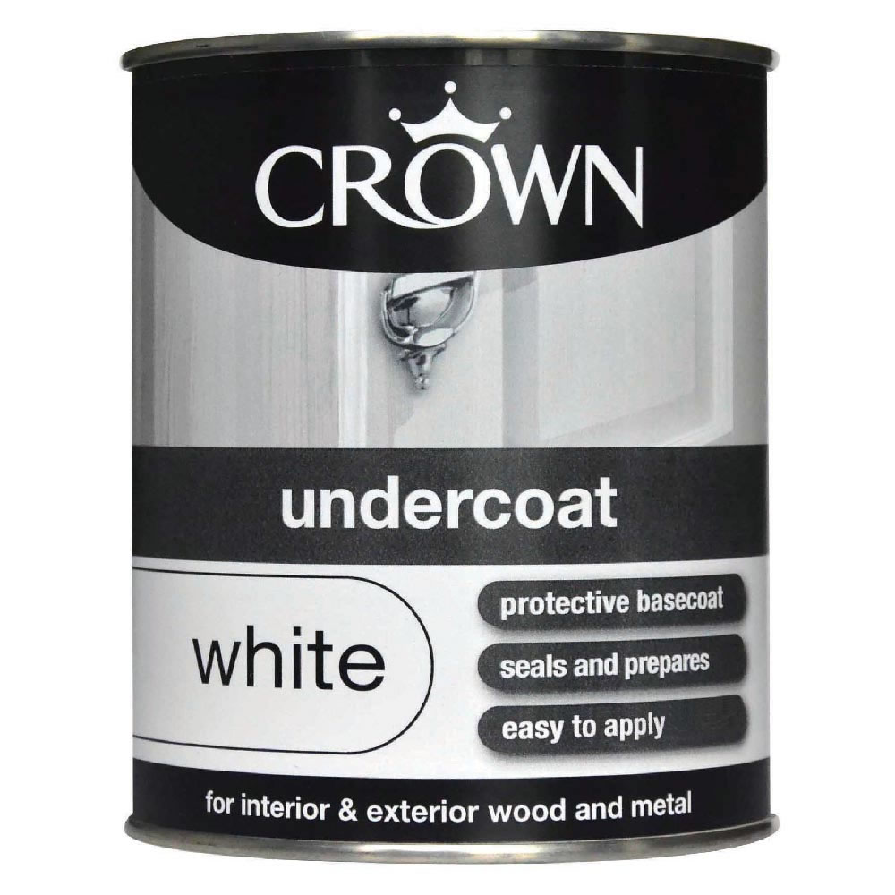 Crown White Undercoat 750ml Image 1