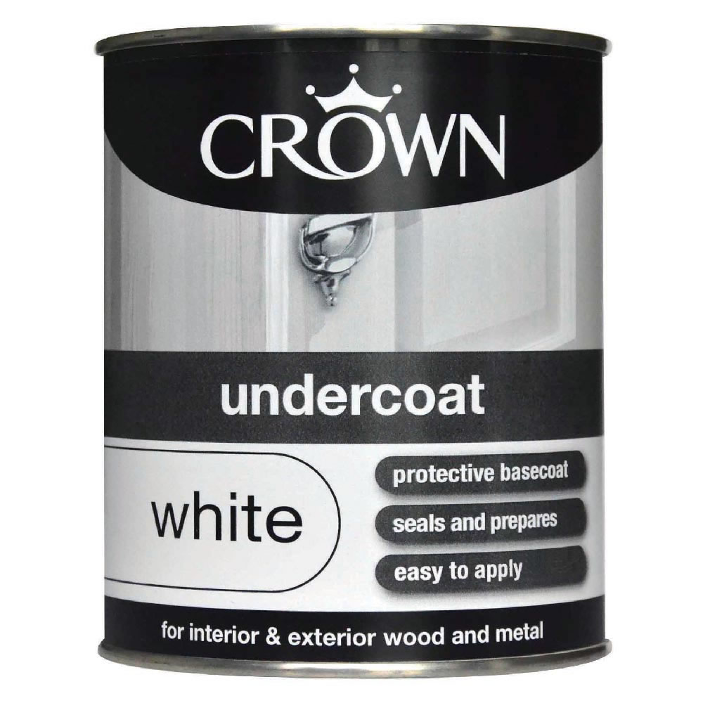 Crown White Undercoat 750ml Wilko