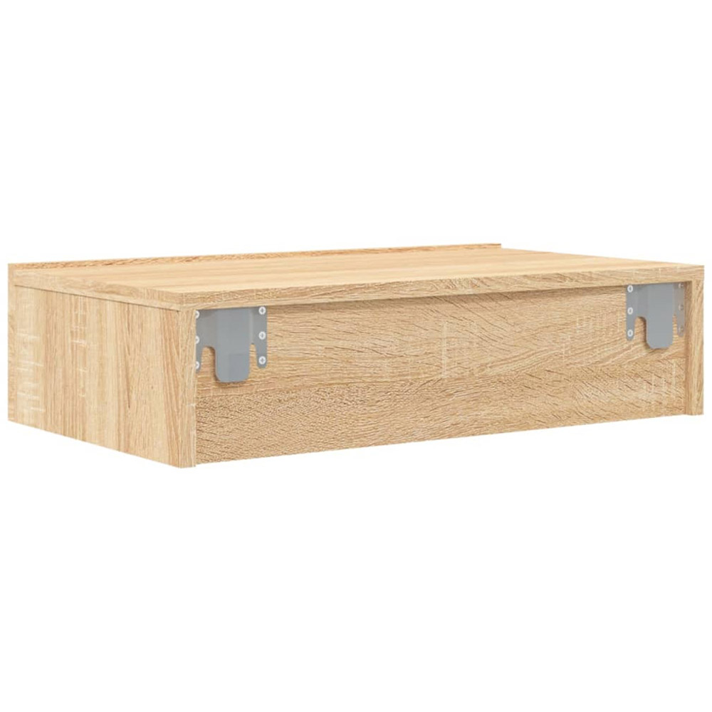 vidaXL Single Drawer Sonoma Oak Wall Mounted LED TV Cabinet Image 9