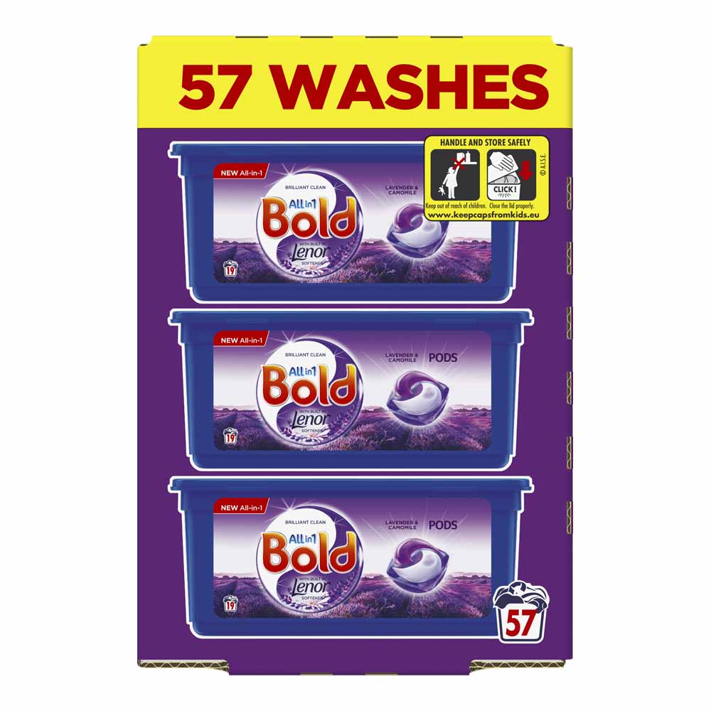 Bold AIO Lavender & Camomile Pods 57 Washes Image 1