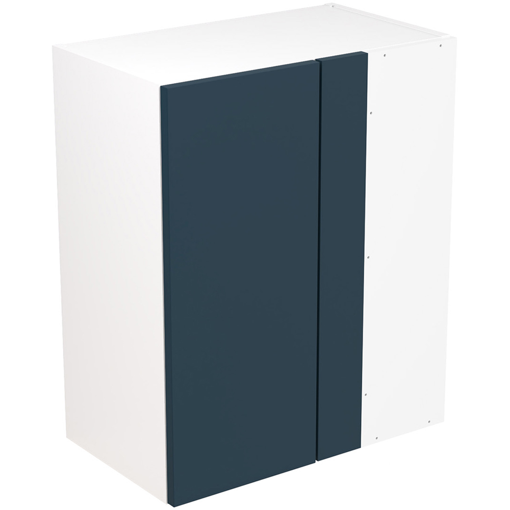 Kitchen Kit Slab Supermatt Blue Blind Corner Wall Kitchen Cabinet Flatpack 600mm Image 1