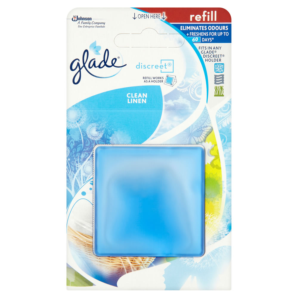 Glade Discreet Air Freshener Refill Clean Linen 12g Image