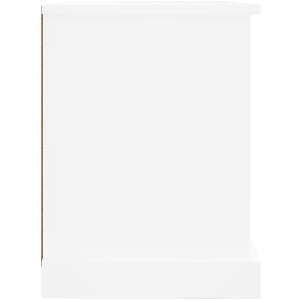 vidaXL 2 Drawer 2 Shelf White TV Cabinet Image 6