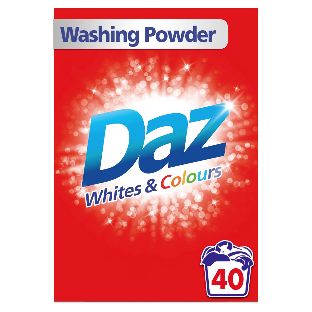 Daz Washing Powder for Whites and Colours 40 Washes 2.6kg Image