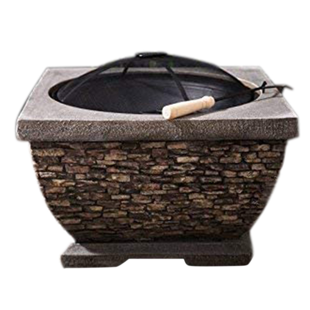 Callow Premium Wood Burning Stone Fire Pit - wilko - Garden & Outdoor