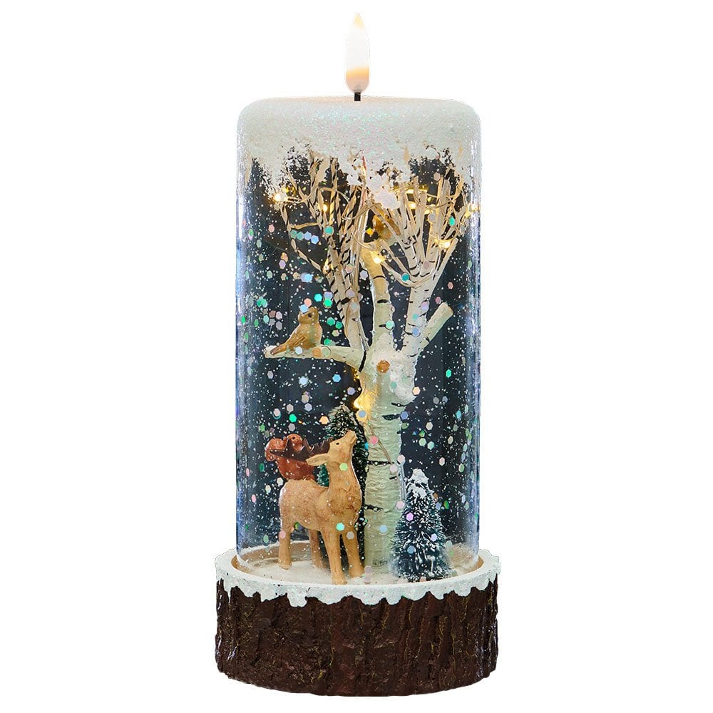 Wilko Frost LED Candle Animal Scene Image 1