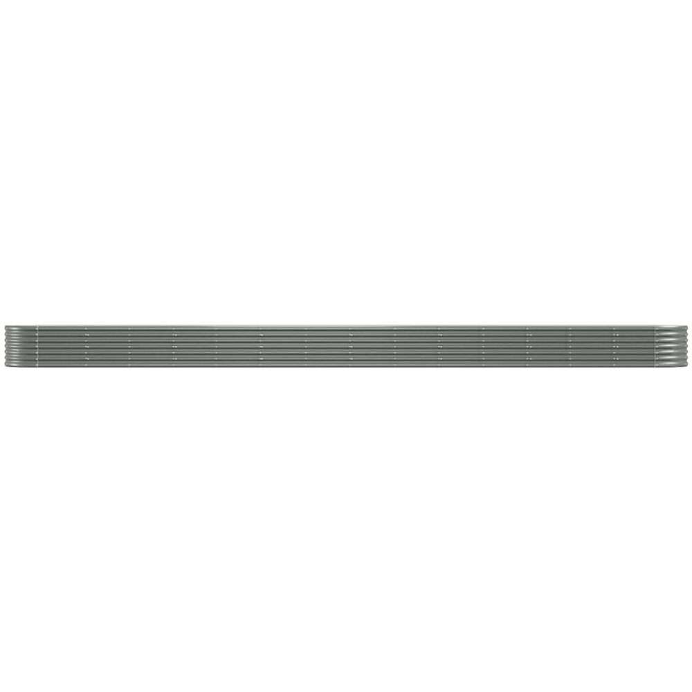vidaXL Grey Galvanised Steel Raised Garden Bed 36 x 80 x 620cm Image 2