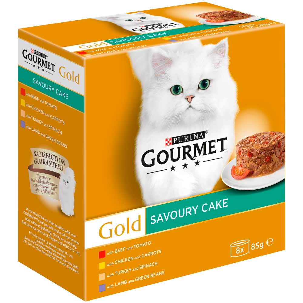 Gourmet Gold Savoury Cake Meat and Veg Cat Food 8 x 85g Image 2