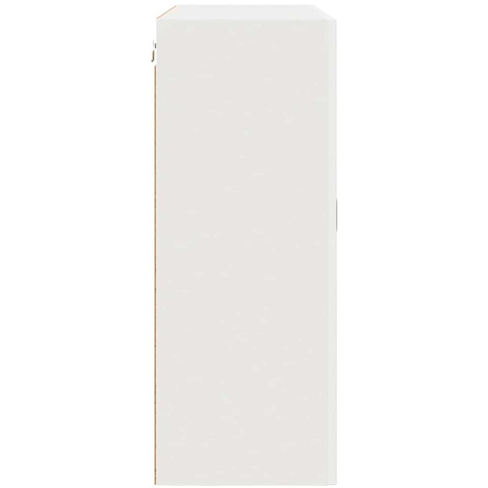 vidaXL 2 Glass Door White Kitchen Wall Cabinet Image 6