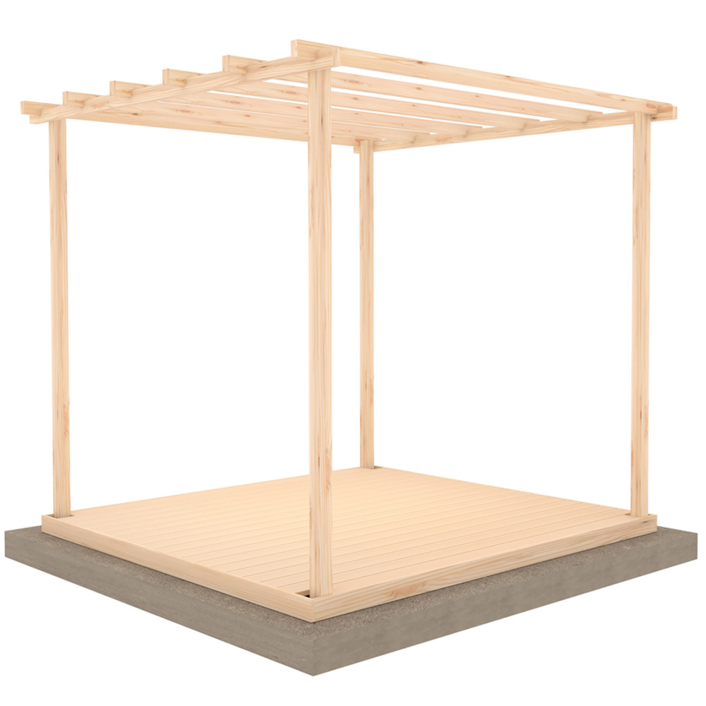Shire GB Ivy 8 x 8ft Pergola Kit with Decking Image 2