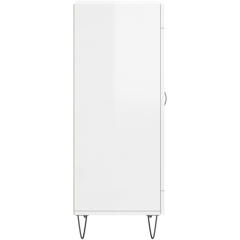 vidaXL Single Door High Gloss White Sideboard Image 7