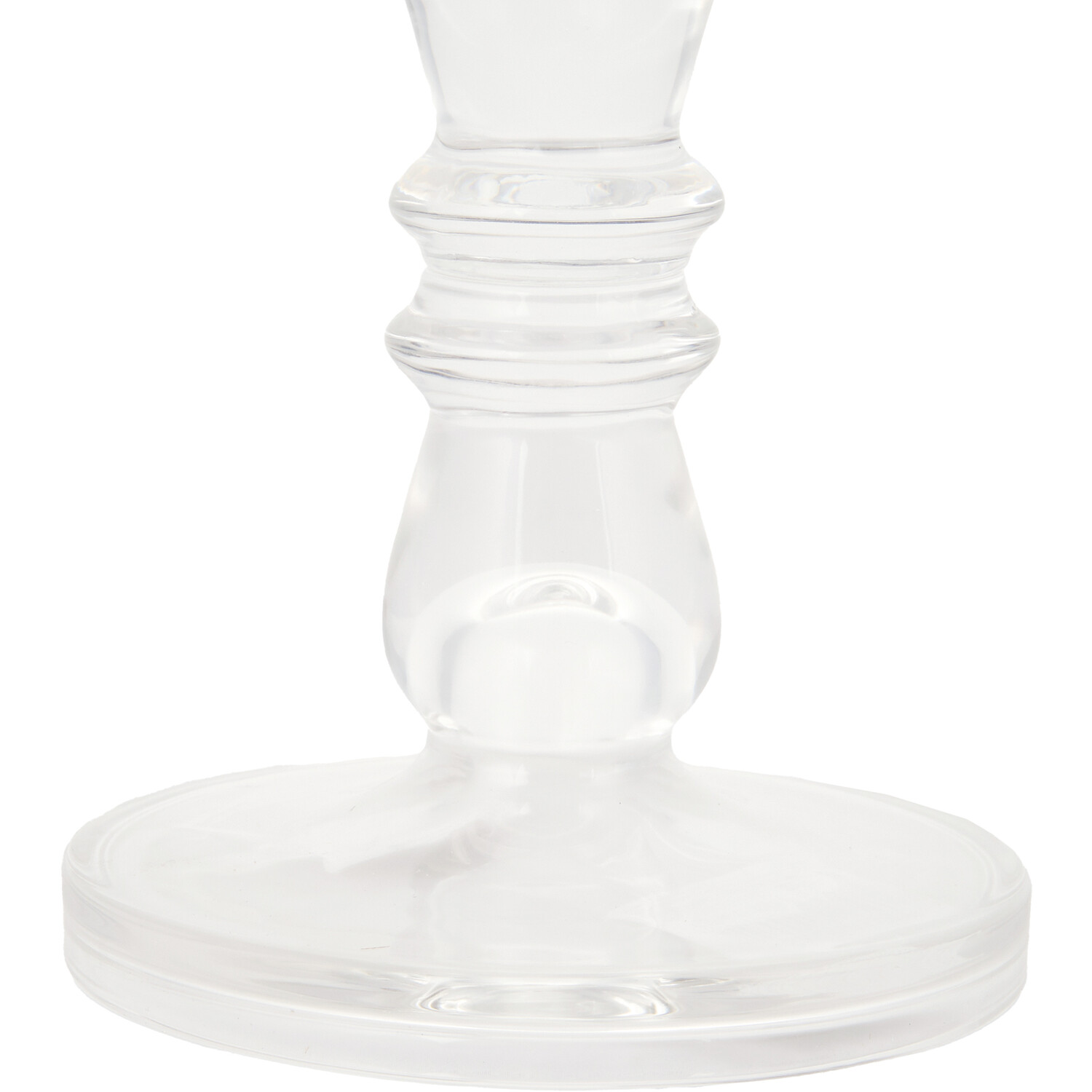 Clear Glass Pillar Candle Holder Image 3