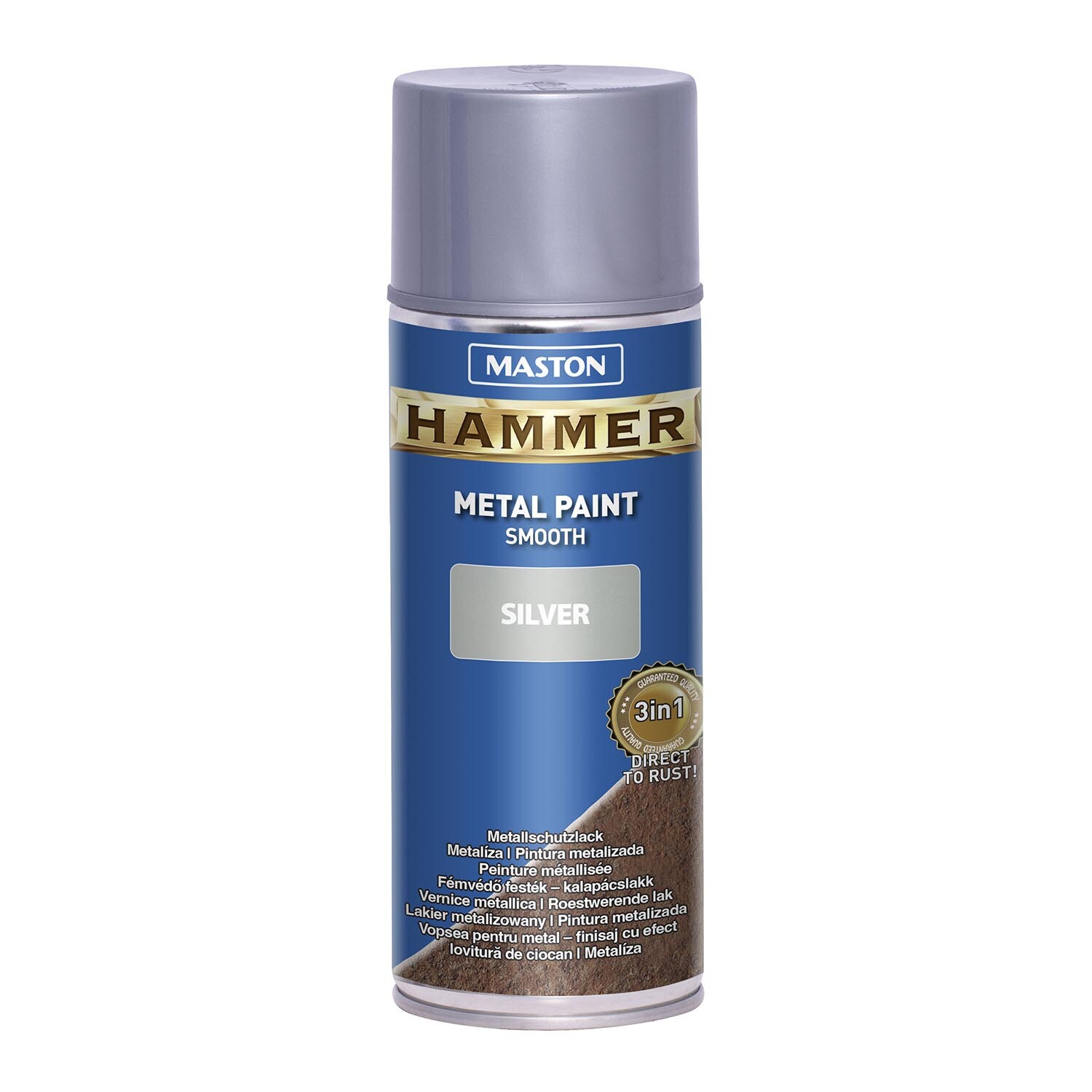 Maston Hammer Hammered Metal Spray Paint Silver Image
