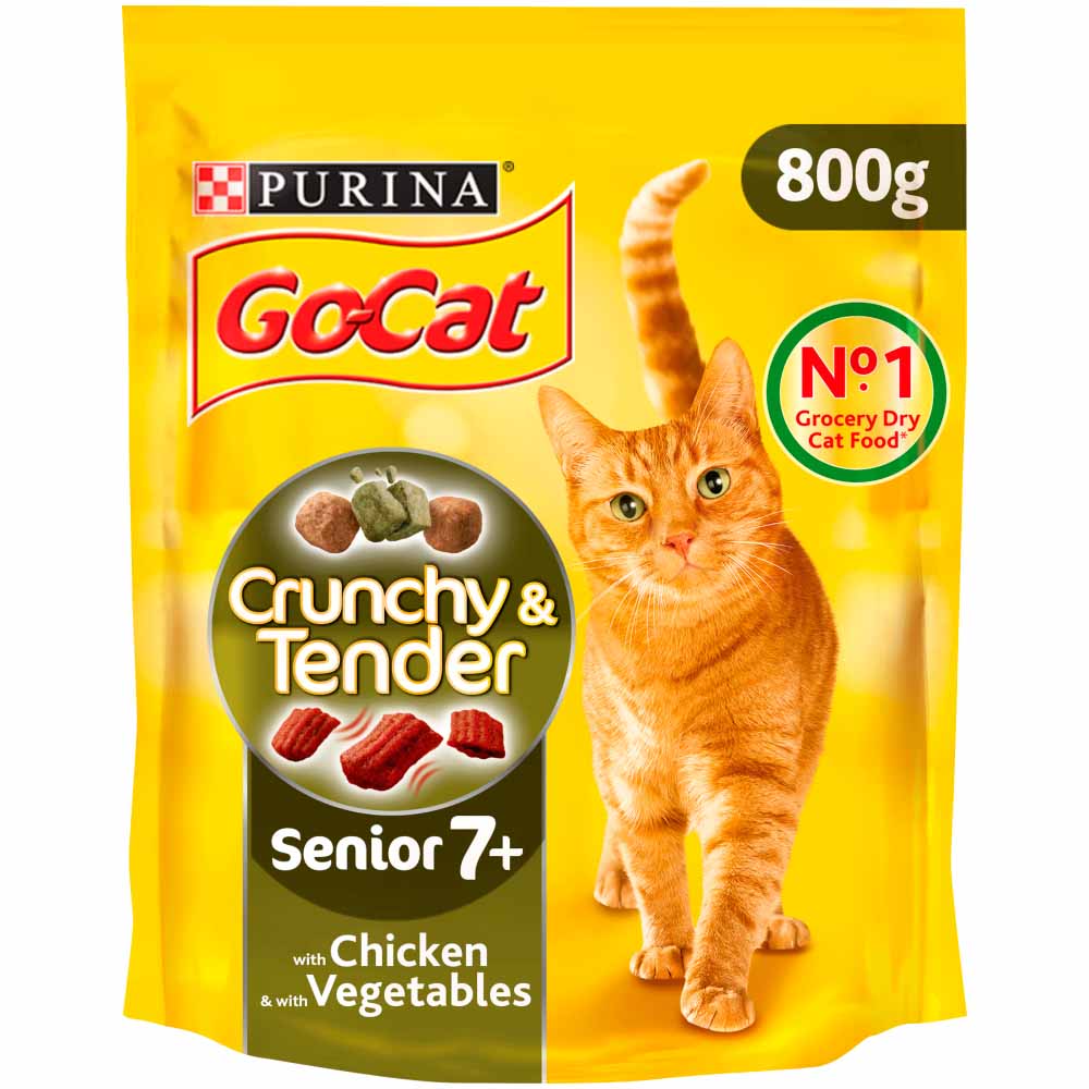 Go-Cat Crunchy and Tender Senior Cat Food Chicken 800g Image 1