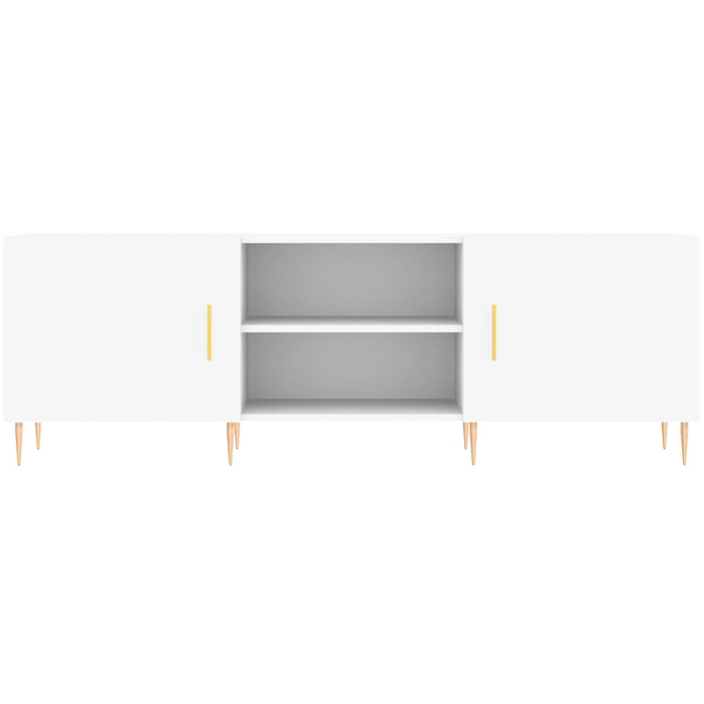 vidaXL 2 Door 2 Shelf White TV Cabinet Image 5