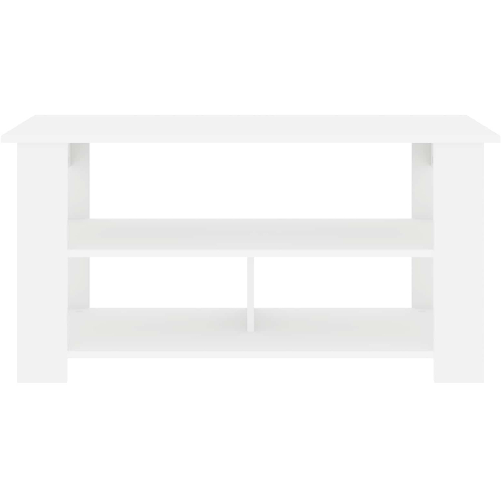 vidaXL 3 Shelf White TV Stand Image 5