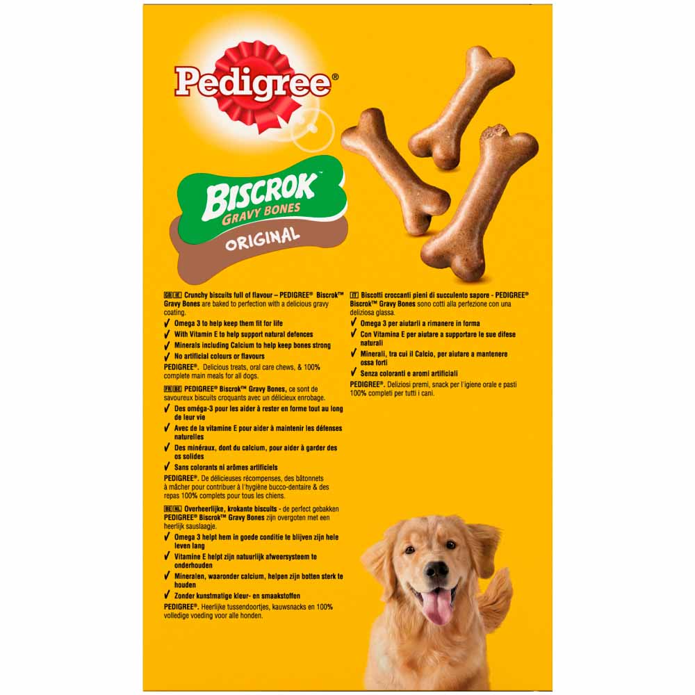 Pedigree Biscrok Gravy Bones Original Adult Dog Treat Biscuits 400g Image 4