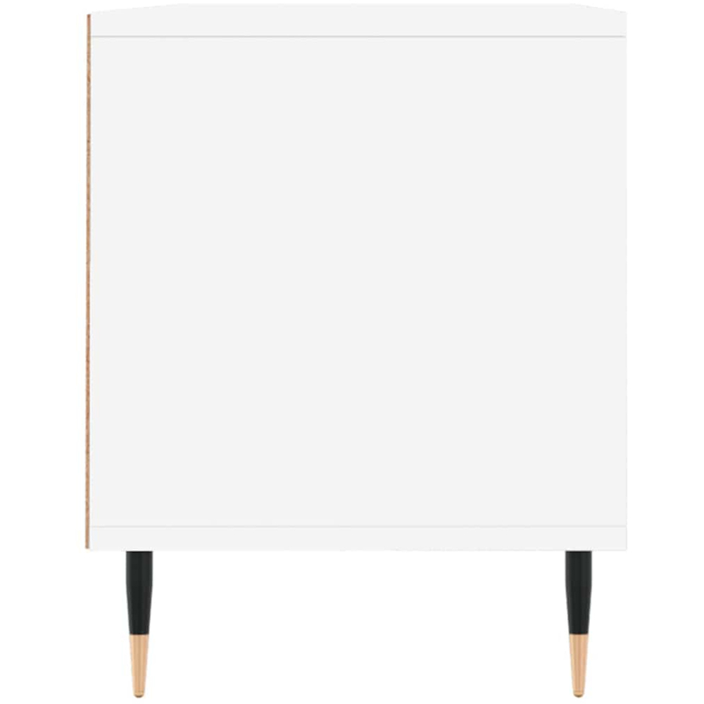 vidaXL 2 Drawer 2 Shelf White TV Cabinet Image 7