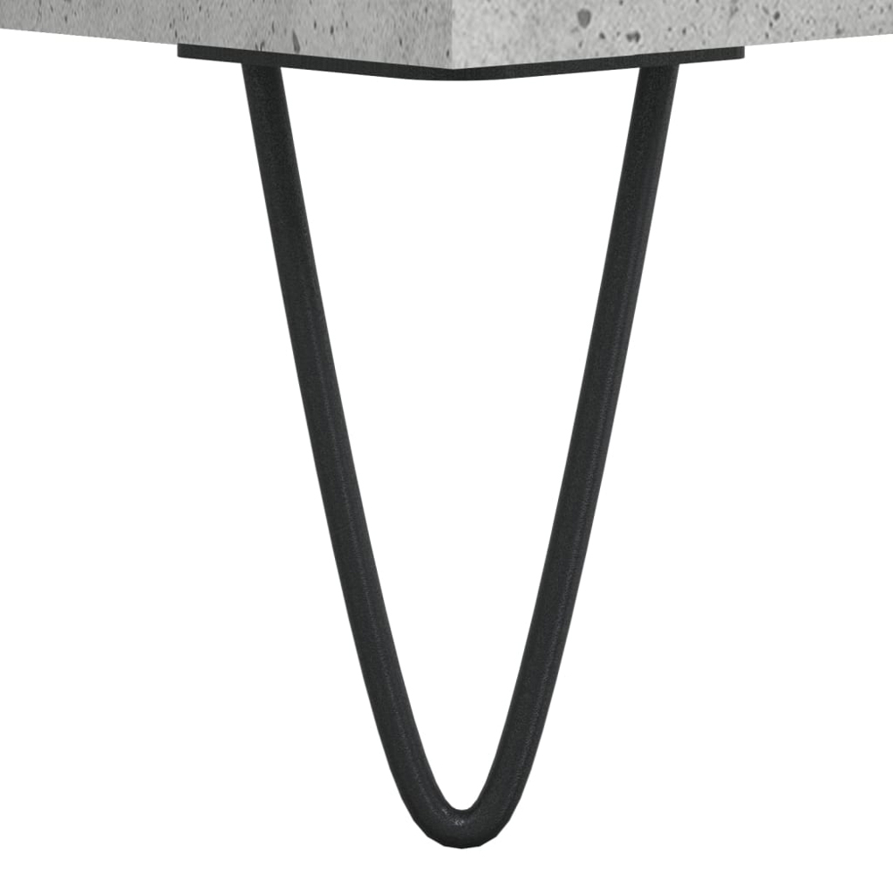 vidaXL 3 Shelf Concrete Grey Square Record Cabinet Image 8