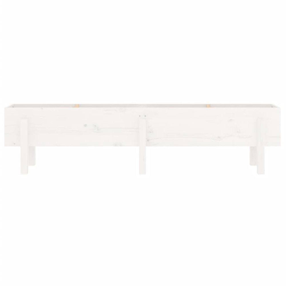 vidaXL White Pine Wood Raised Garden Bed 38 x 30 x 160cm Image 5