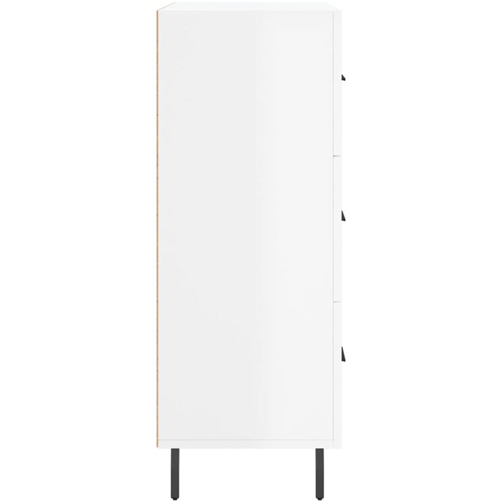 vidaXL 3 Drawer High Gloss White Sideboard Image 7