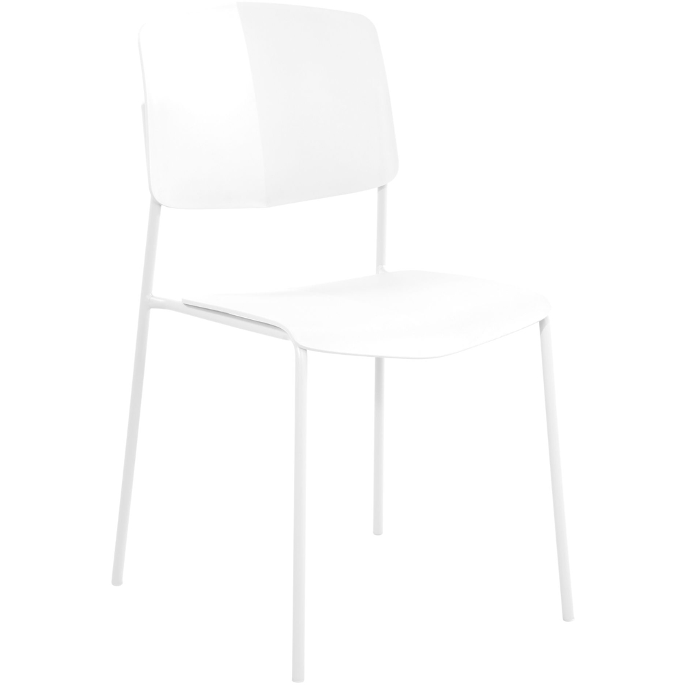 Core Products Academy Set of 2 White Plastic Kitchen Chair Image 3