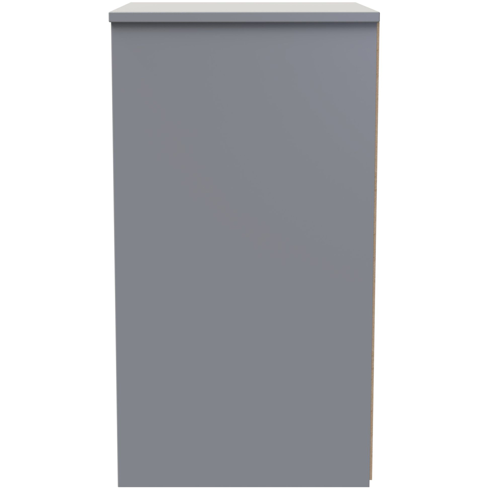Crowndale New York 3 Drawer Dusk Grey Bedside Cabinet Ready Assembled Image 4