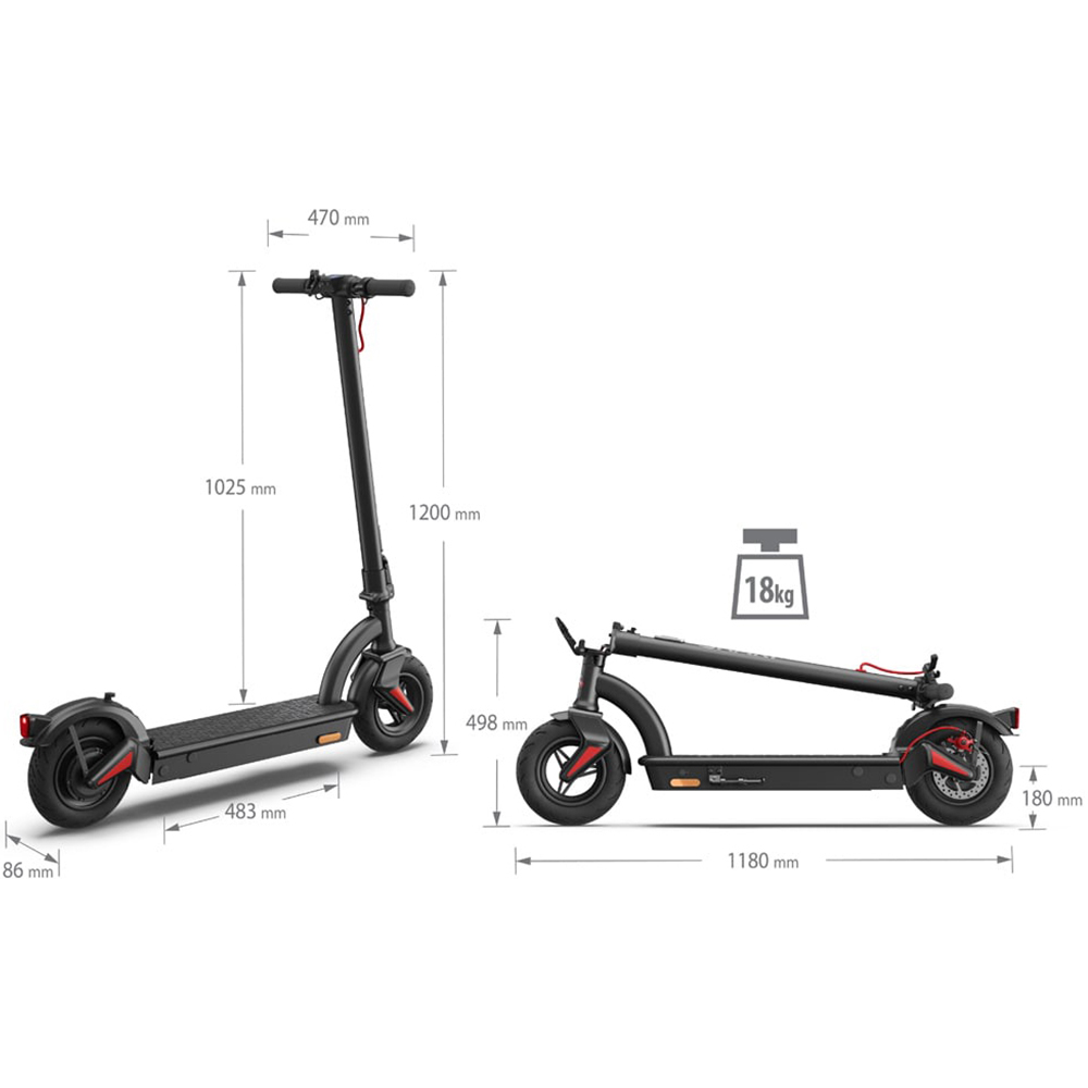 Sharp Black Kick Scooter with Rear Suspension Image 9