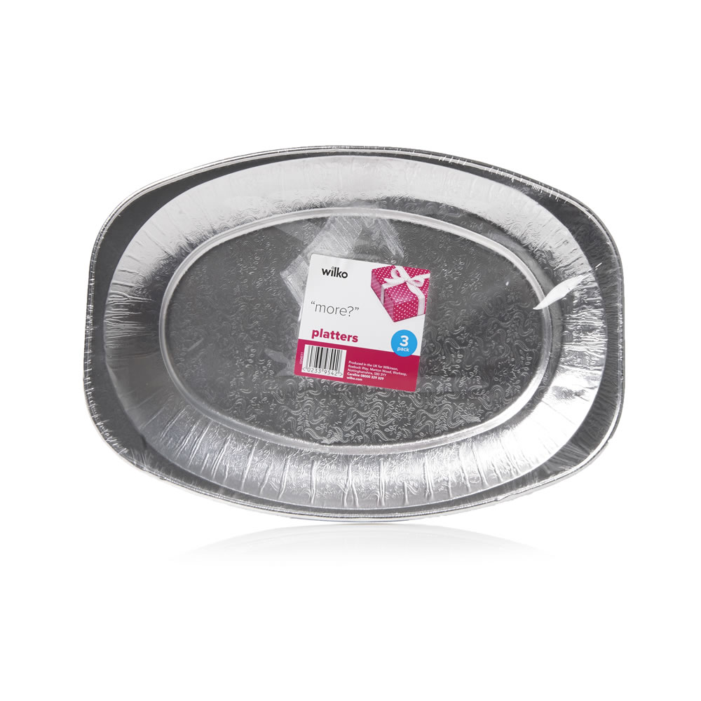 Wilko Foil Platters 3 Pack Image