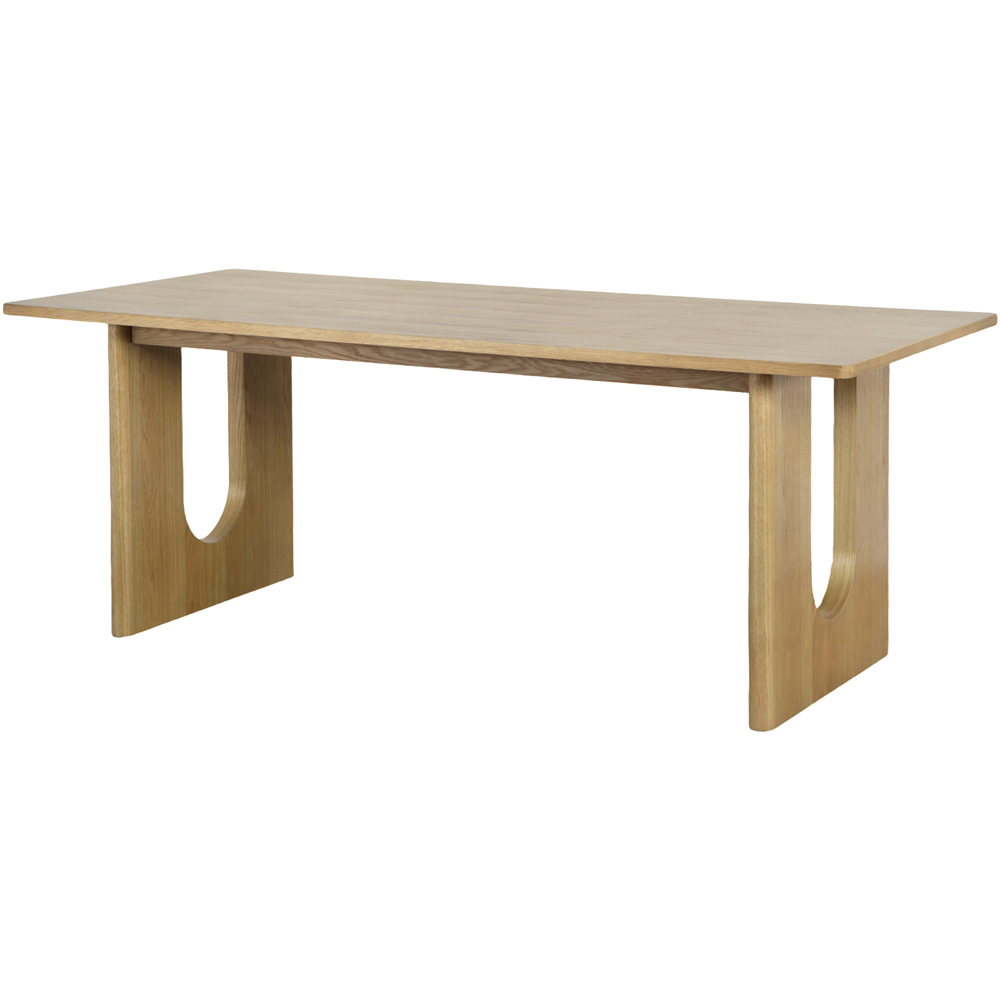 HGD Umberto 6 Seater Dining Table Washed Oak Veneer Image 2