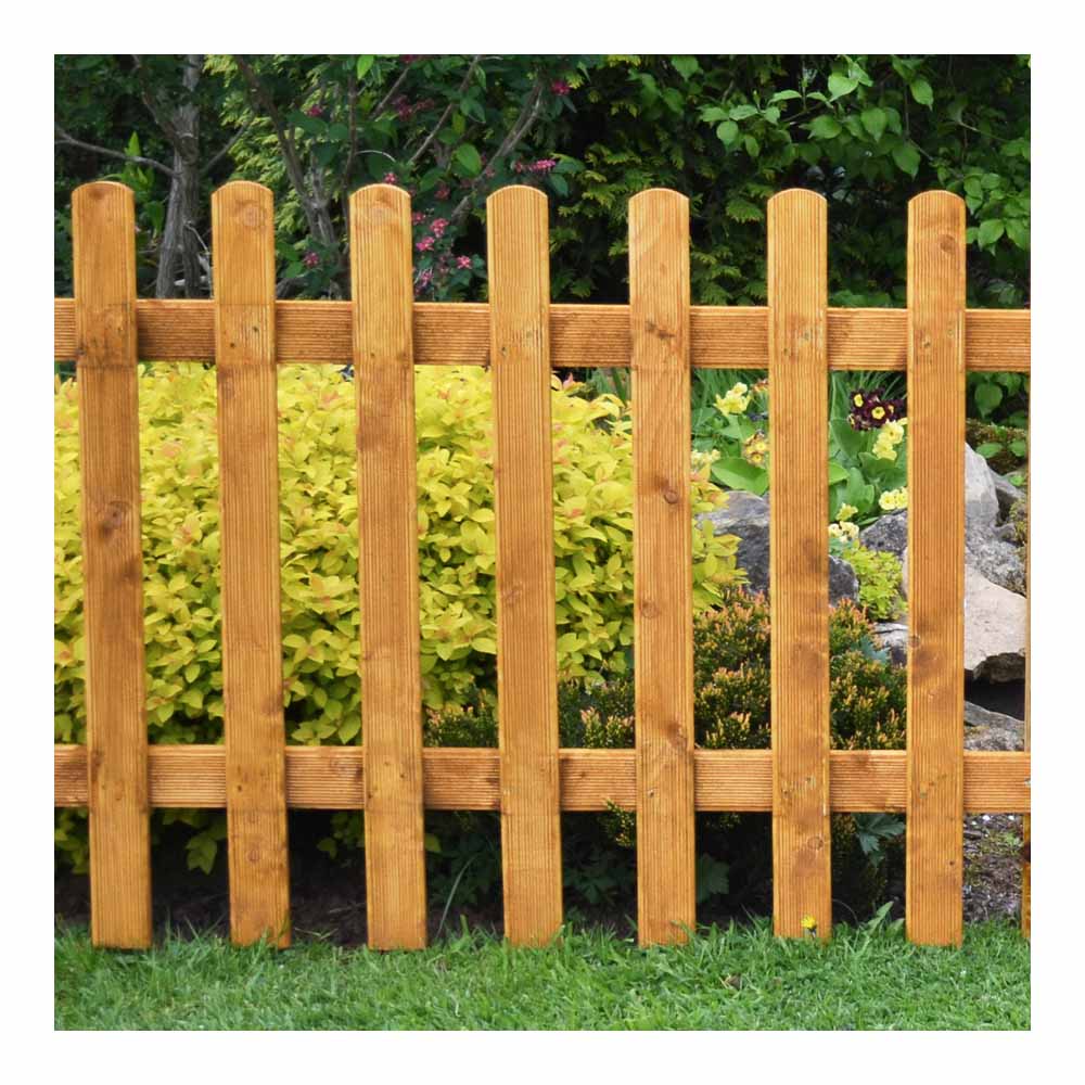 Forest Garden Pale Picket Fence Panel 6 x 3ft 4 Pack Image 4