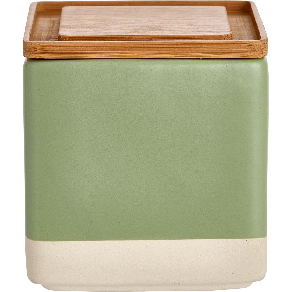 Wilko Sage Stacking Ceramic Storage Jar Image 1