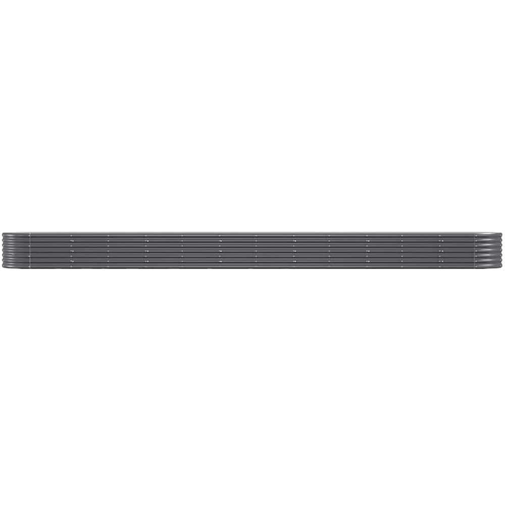 vidaXL Anthracite Galvanised Steel Raised Garden Bed 512 x 80 x 36cm Image 2