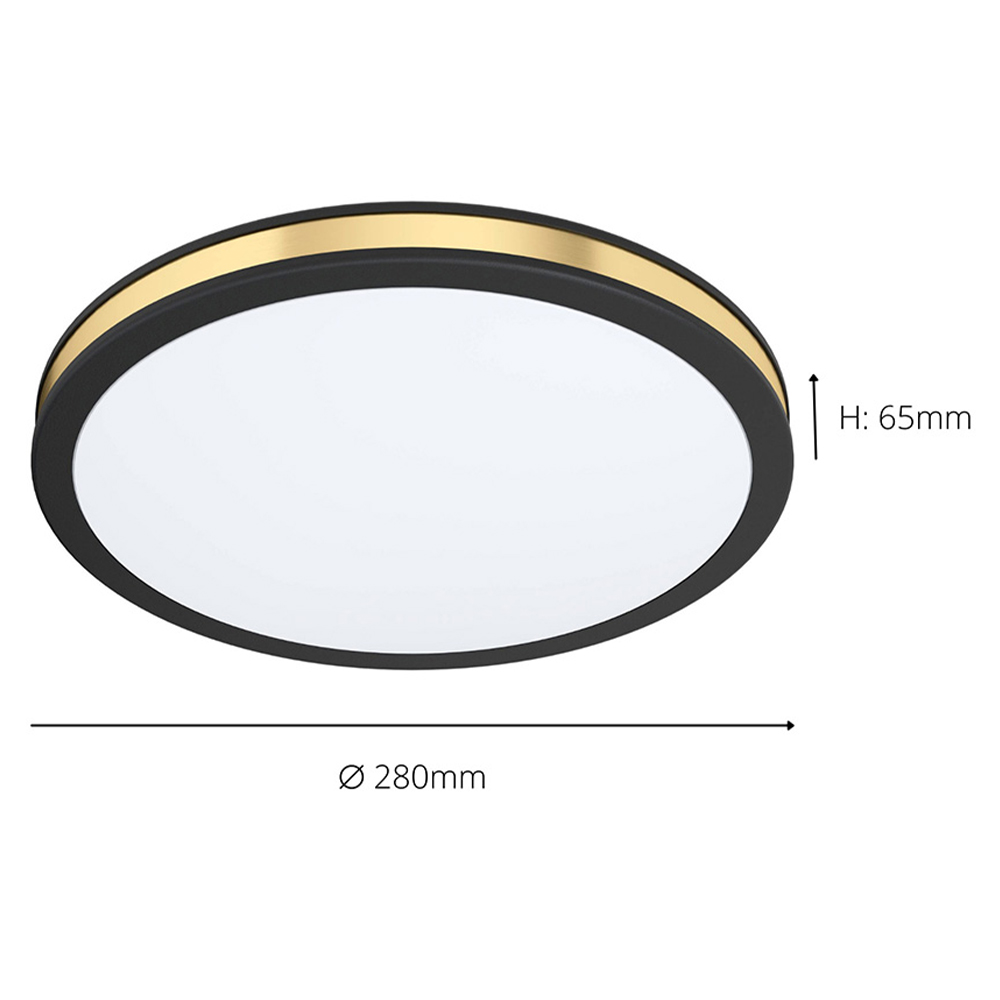 EGLO Pescaito Black and Gold Ceiling Light Image 4