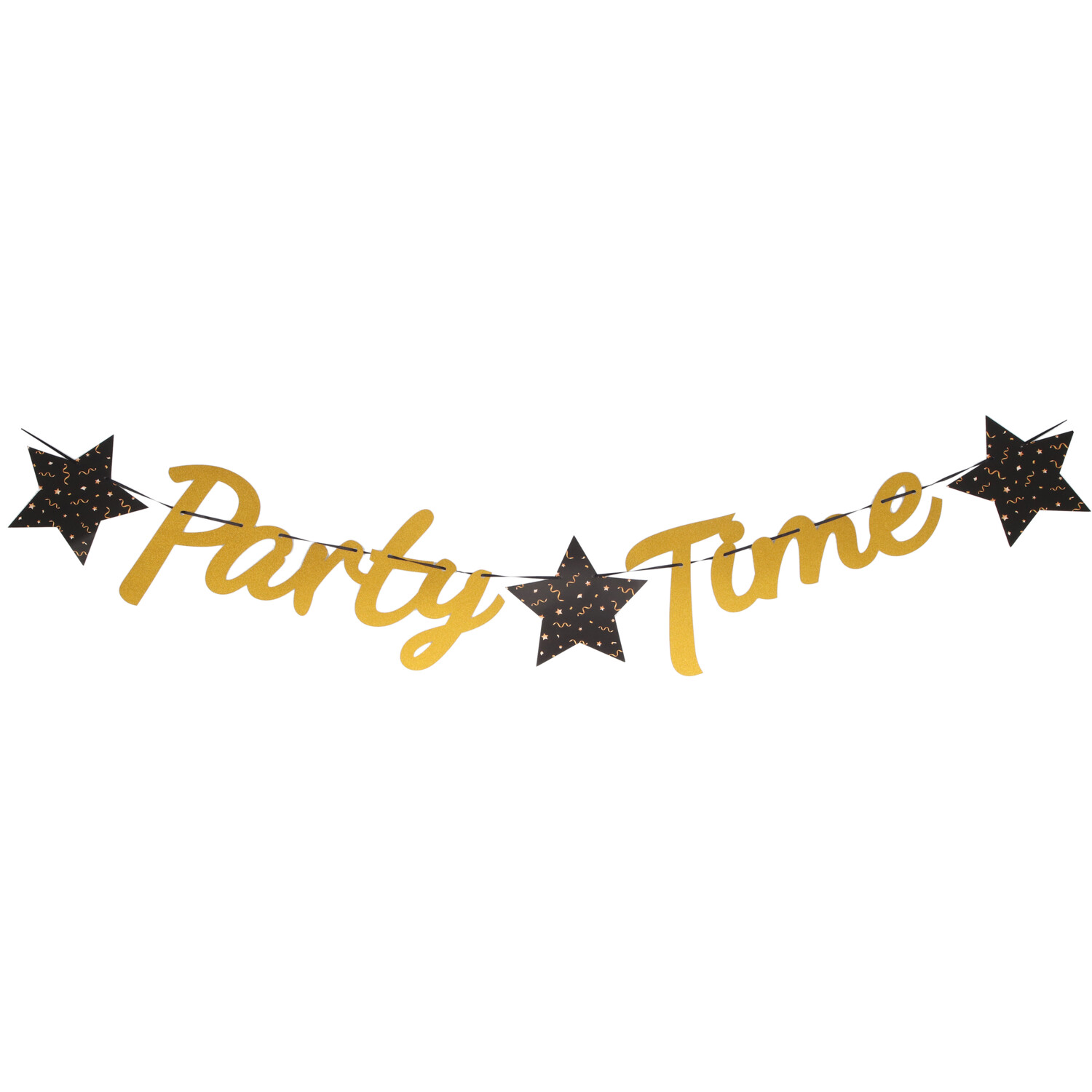 Party Time Banner - Gold Image 1