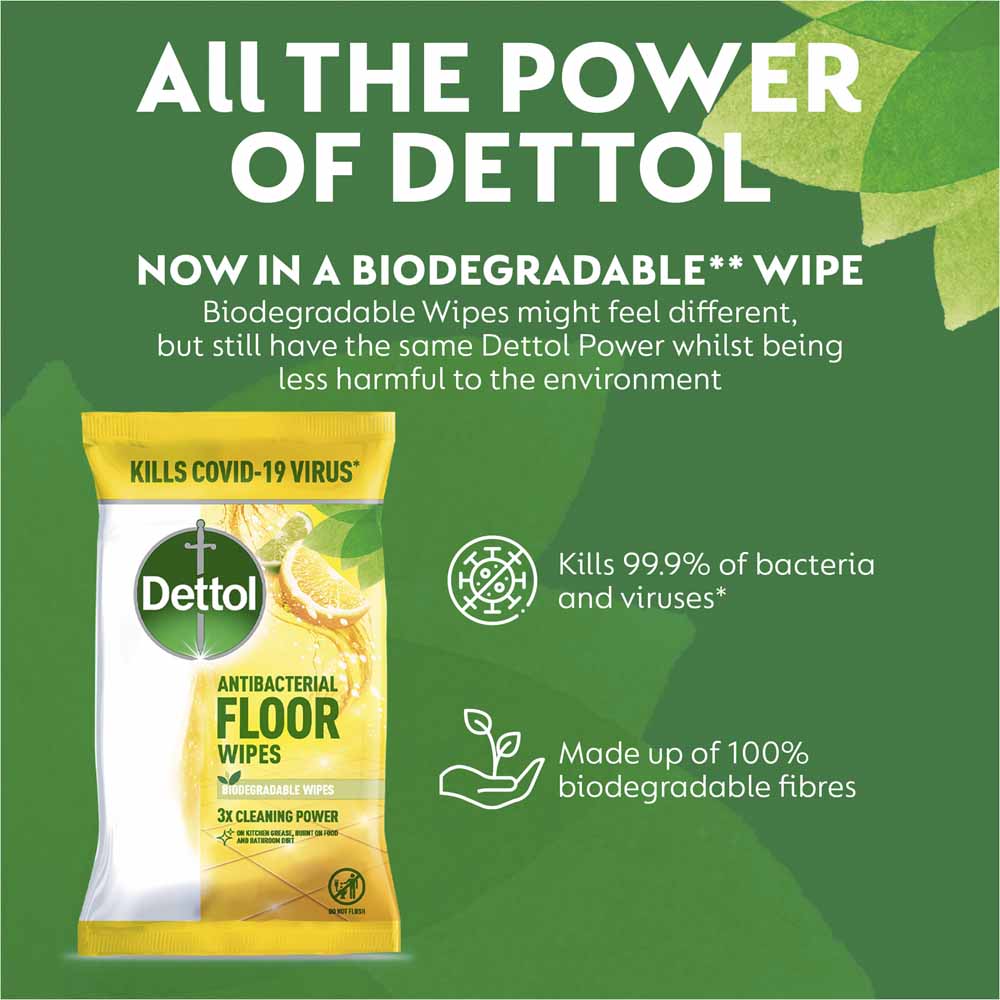 Dettol Citrus Extra Large Floor Wipes 25 Pack Image 3