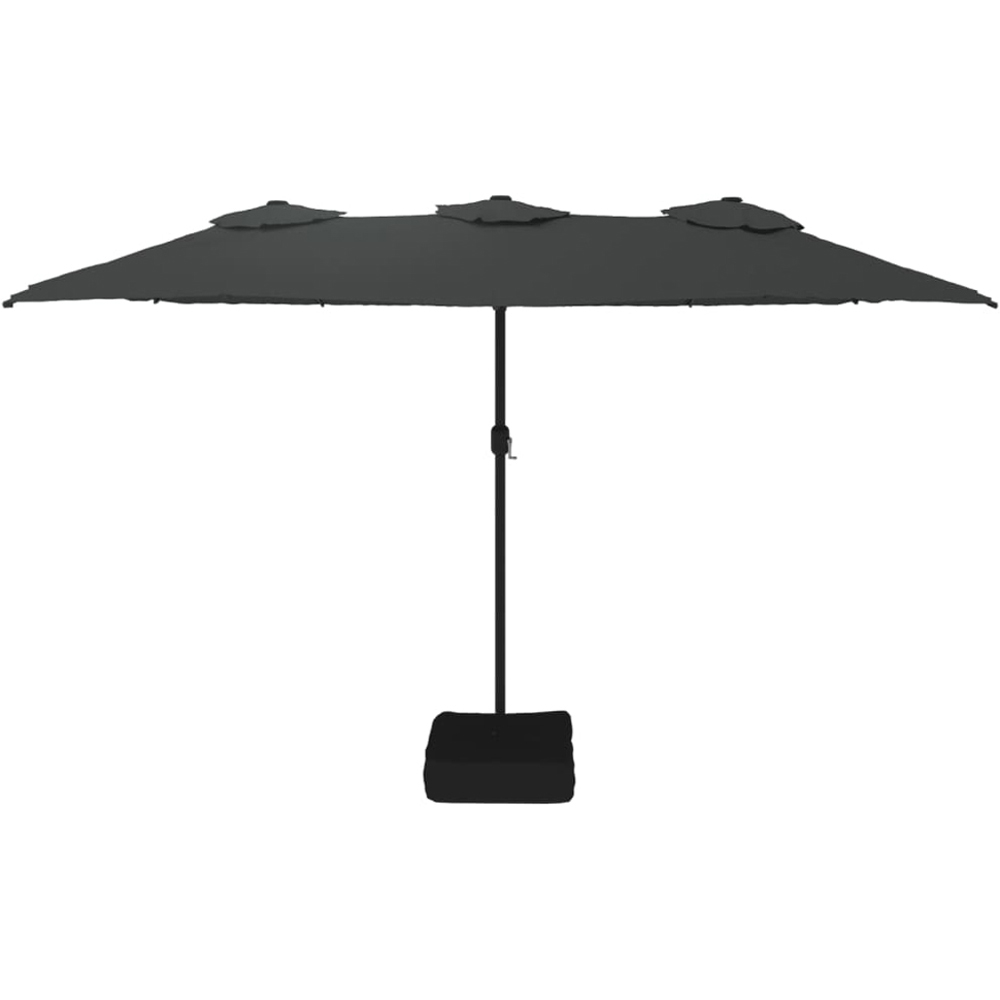vidaXL Anthracite Double Head Parasol 4.5 x 2.6m Image 2