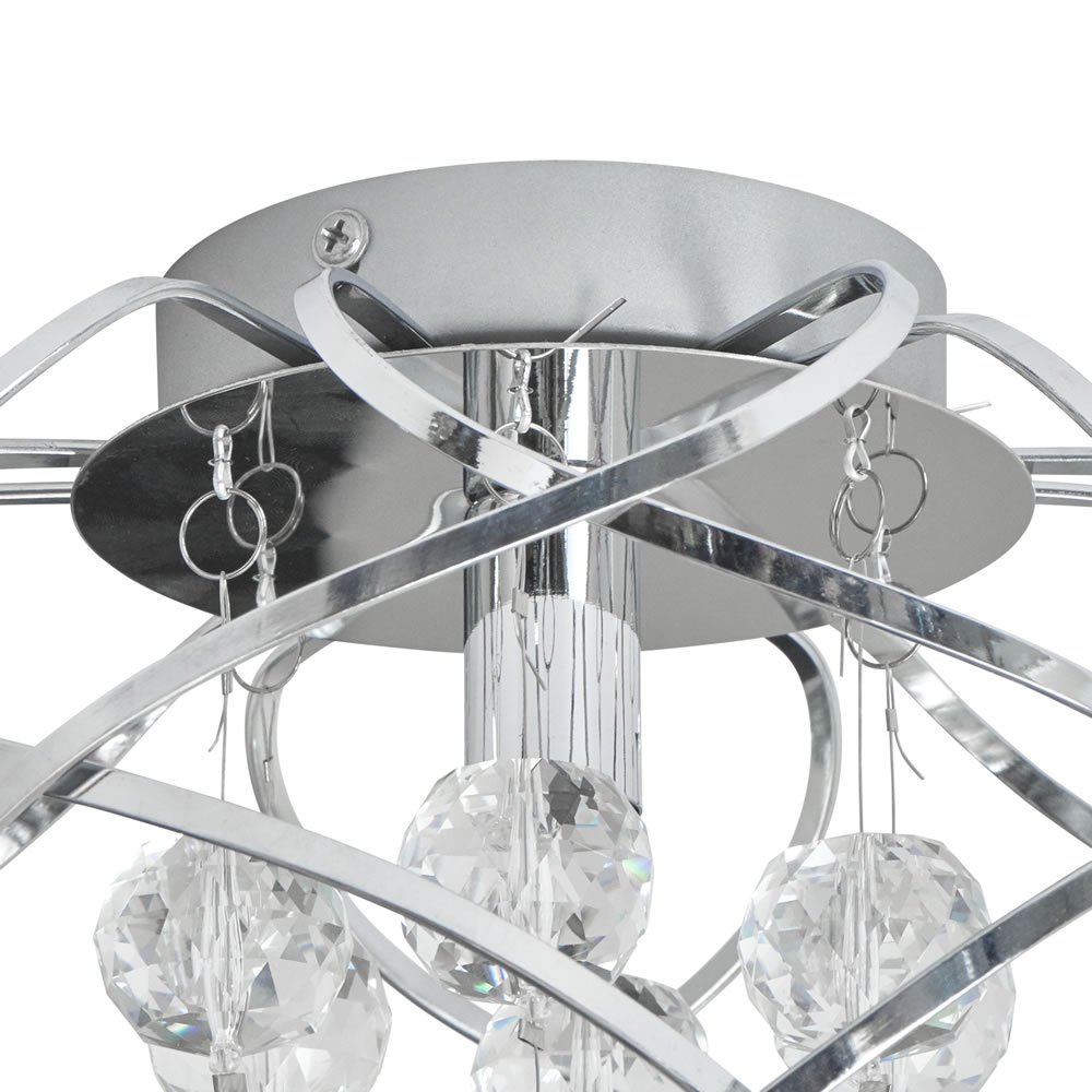 Wilko Ava Chrome Ceiling Light Wilko