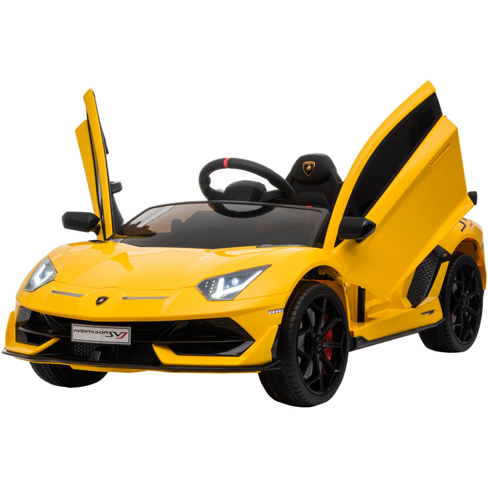 Tommy Toys Lamborghini SVJ Kids Ride On Electric Car Yellow 12V Image 1