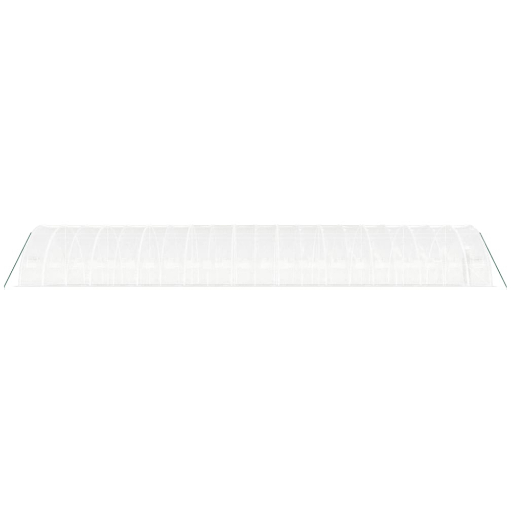 vidaXL White Polyethylene Galvanised Steel Frame 65.6 x 19.6ft Greenhouse Image 4