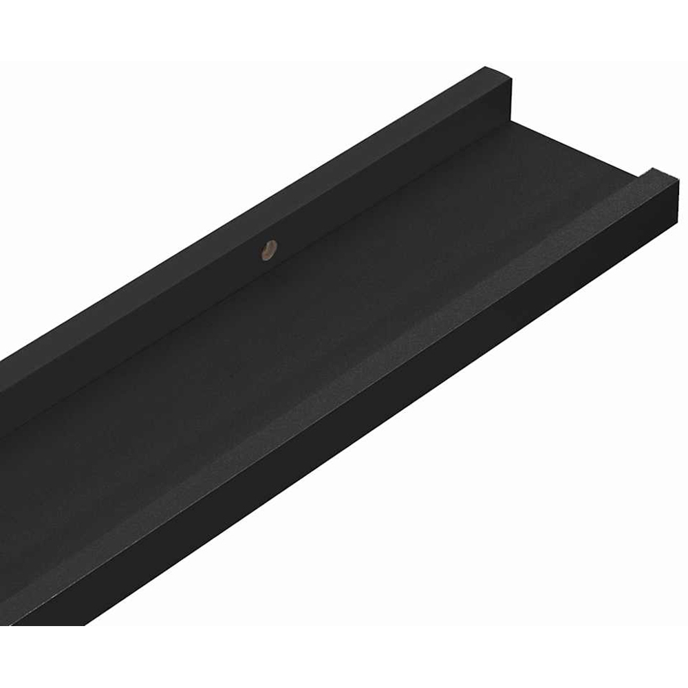 vidaXL 80cm Set of 2 Black Frame Ledge Floating Wall Shelf Image 5
