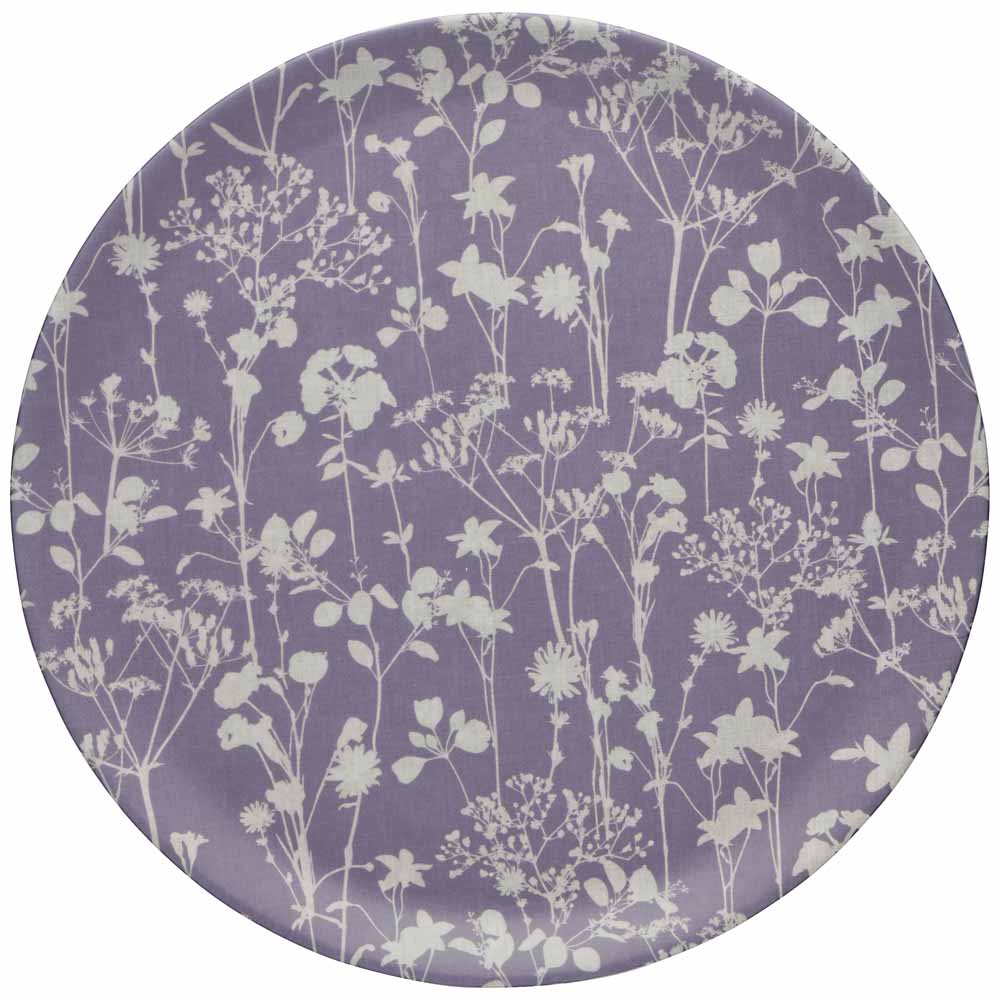 Wilko Artisan Floral Grey Melamine Tray Image