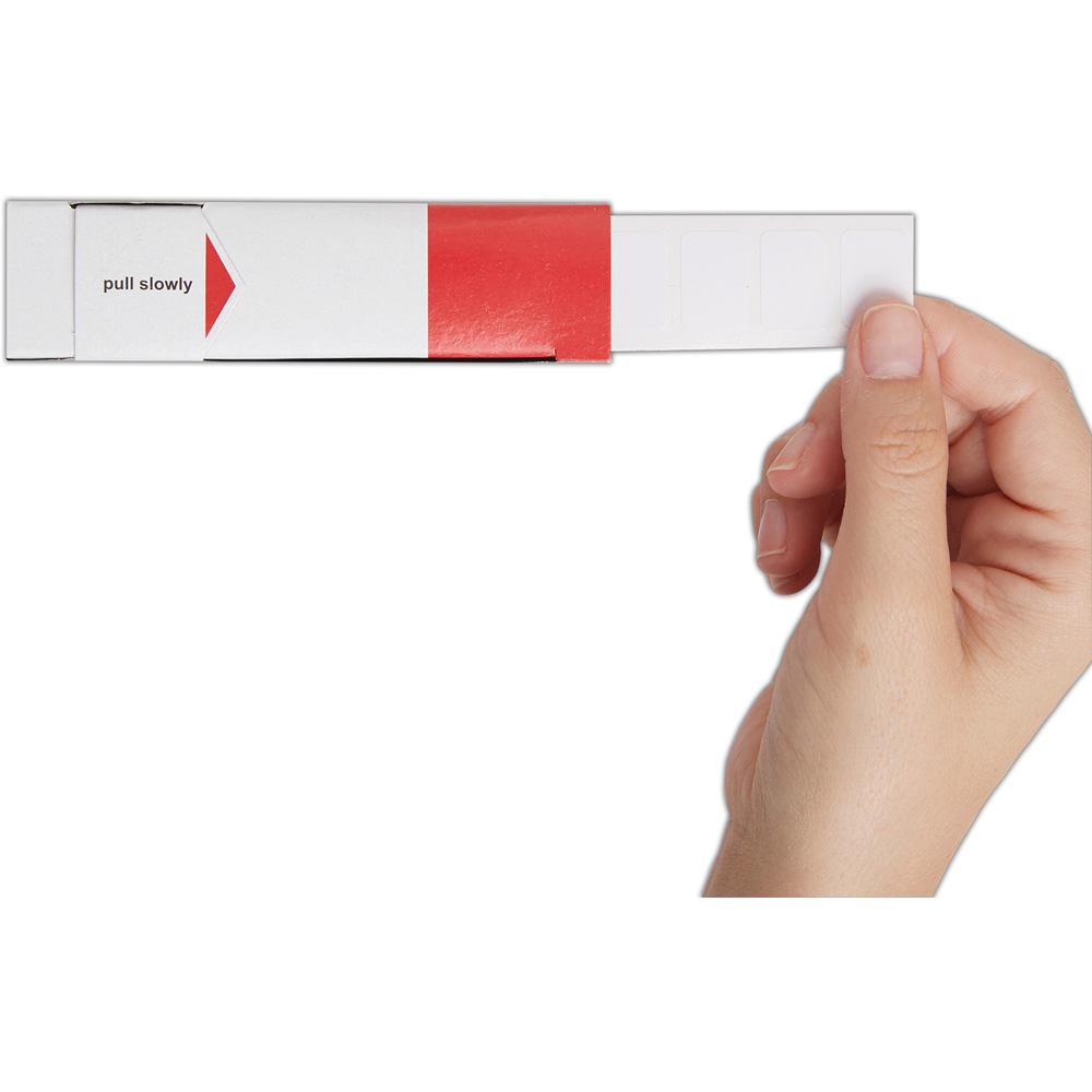 Blick White Rectangular Self Adhesive Label in Dispenser 16 x 22mm 1440 Pack Image 5