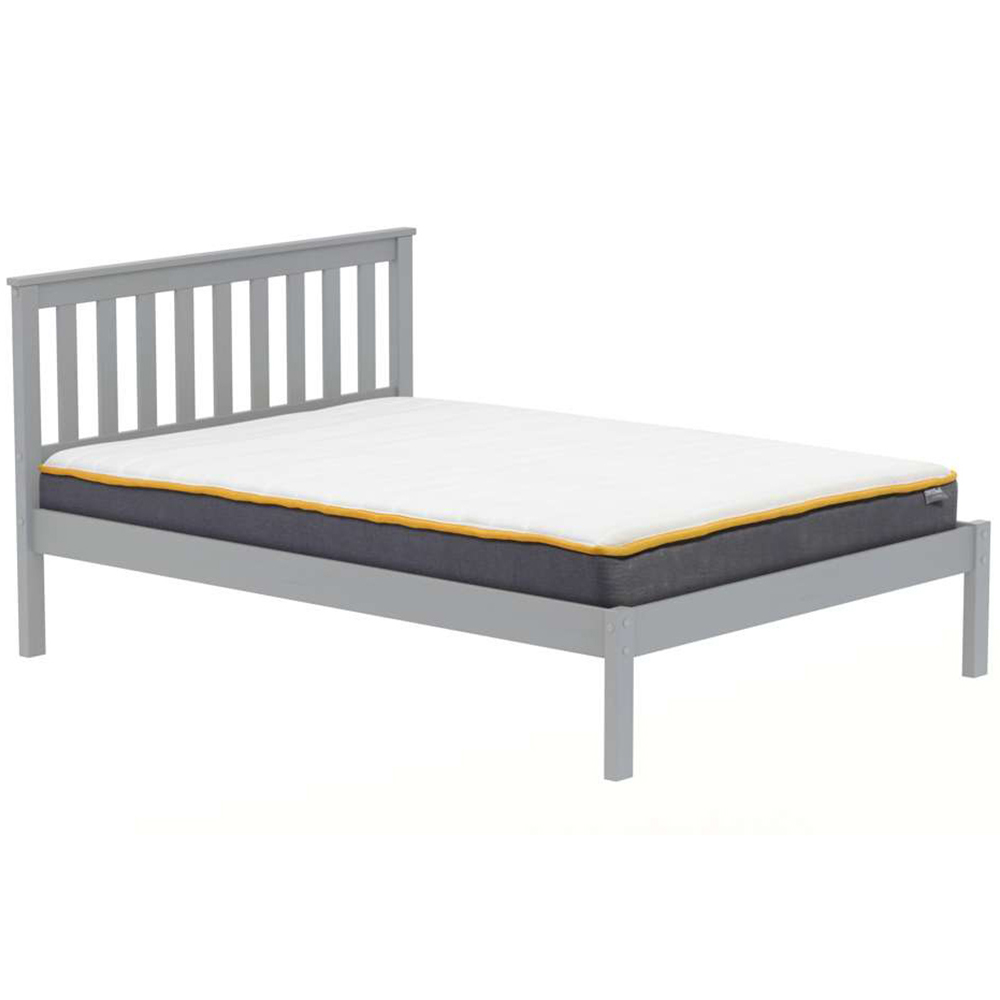 Denver King Size Grey Wooden Bed Image 3
