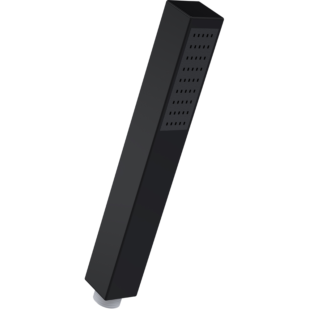 nuie Minimalist Matt Black Square Handset Image 1