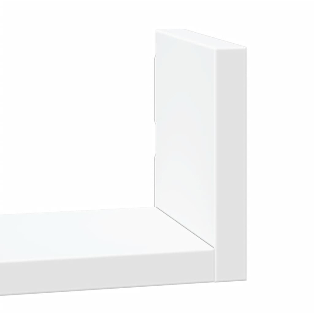 vidaXL Set of 3 White Floating Wall Shelf Image 6