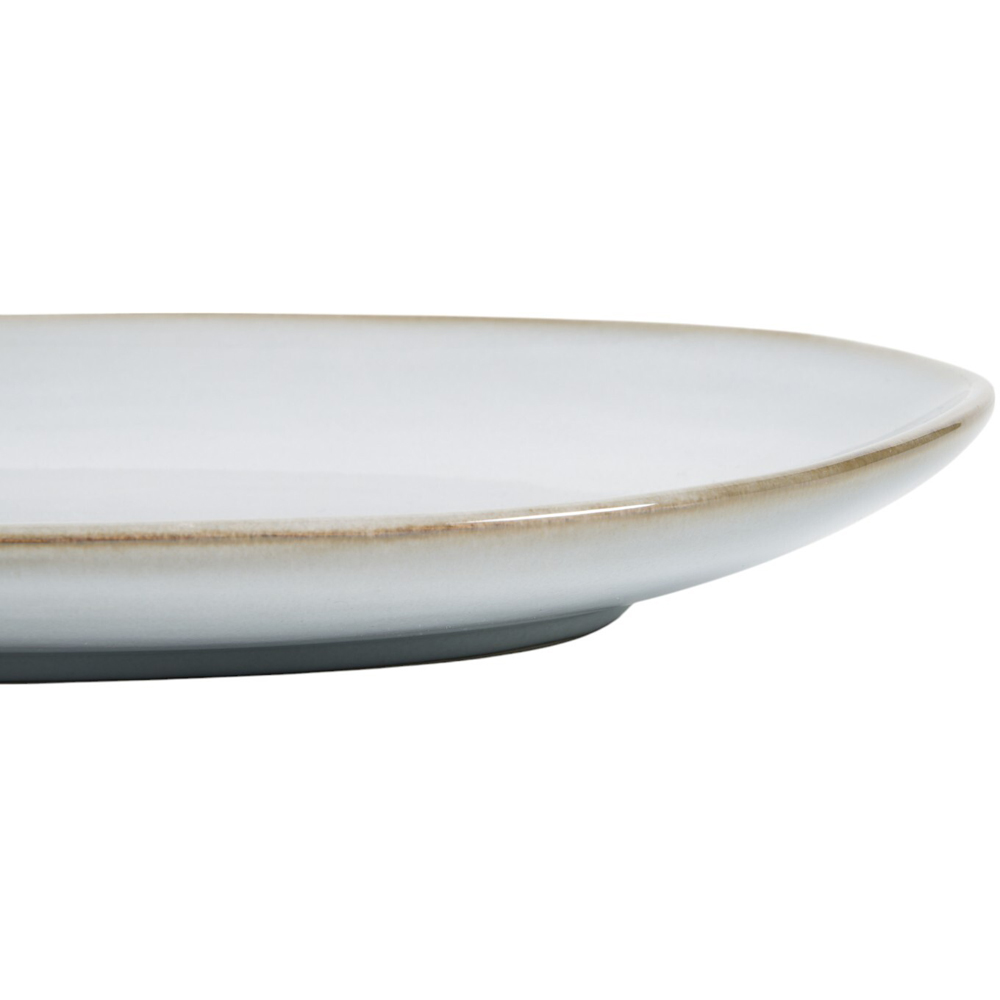 Quartz Reactive Glaze Serving Platter - White Image 2