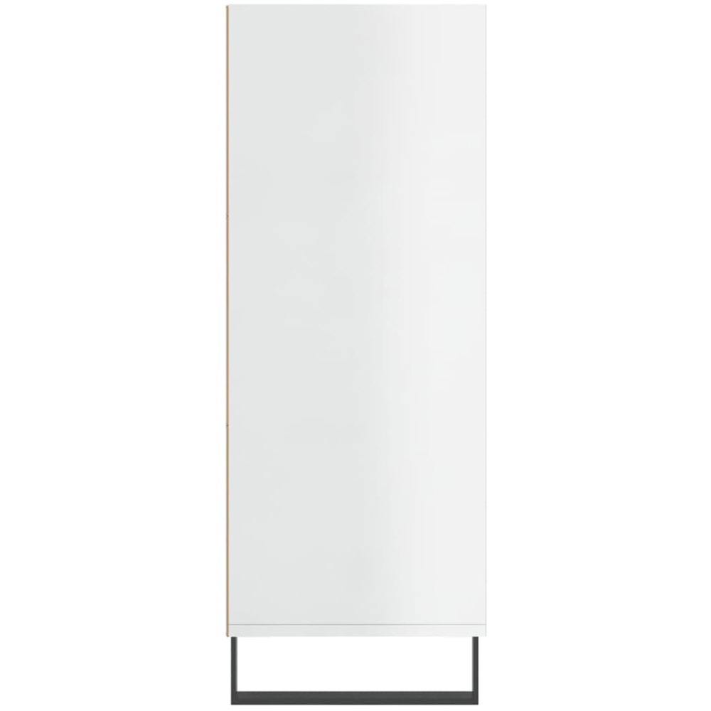 vidaXL 3 Open Shelf High Gloss White Shelf Cabinet with Metal Legs Image 5