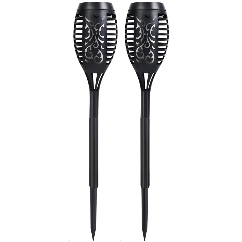 ExtraStar TruFlame 2 Pack LED Solar Dynamic Flame Garden Light Image 1