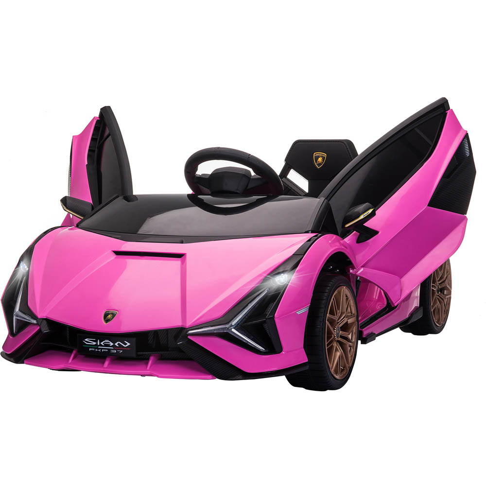 Tommy Toys Lamborghini Sian Kids Ride On Electric Car Pink 12V Image 1